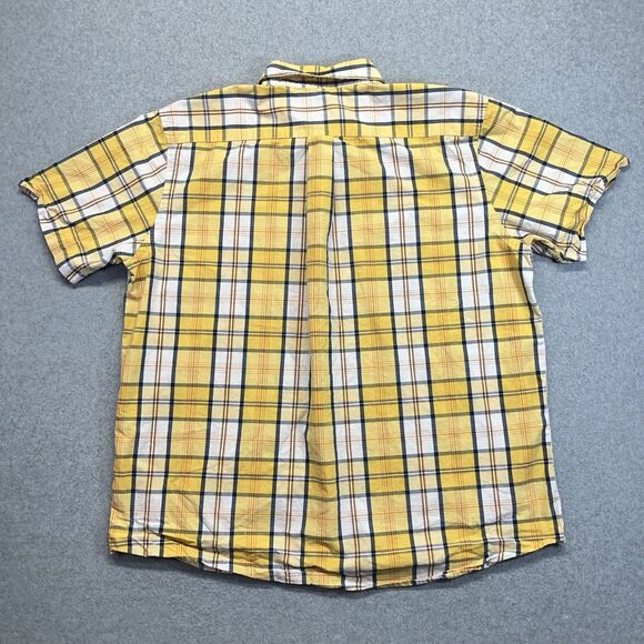 Abercrombie & Fitch Muscle Fit Plaid Button-Down Shirt Men’s XL Yellow Blue - Picture 7 of 10